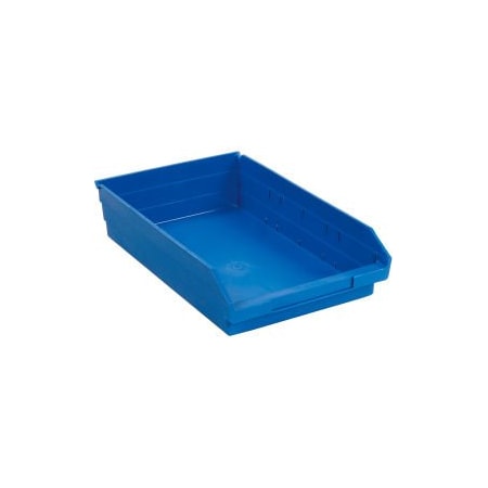 Quantum Storage Systems Shelf Storage Bin, Plastic, Blue, 12 PK QSB110BL